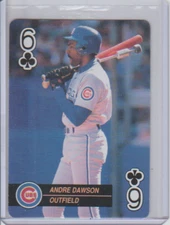 1992 U.S. Playing Card Co. Baseball Aces 6 of Clubs Andre Dawson Chicago Cubs
