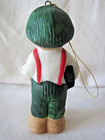 Vintage 3” Ornament Christmas Around The World Christmas Little Boy Holding Bear — photo 6
