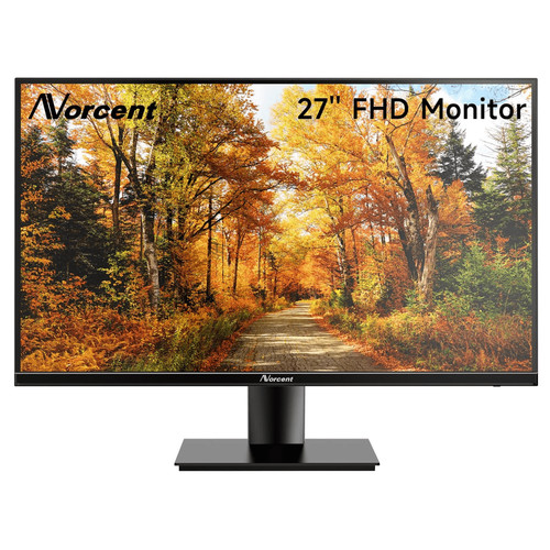 Norcent 27 Inch Frameless Computer Monitor FHD 75HZ VA w Blue Light Protection
