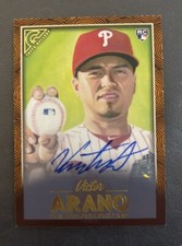 2018 Topps Gallery RC Rookie Auto Orange #136 Victor Arano /25 Phillies