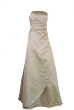 NWT David's Bridal Champagne strapless women's wedding Bridesmaid Dress Sz 2
