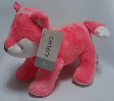 carters pink fox plush
