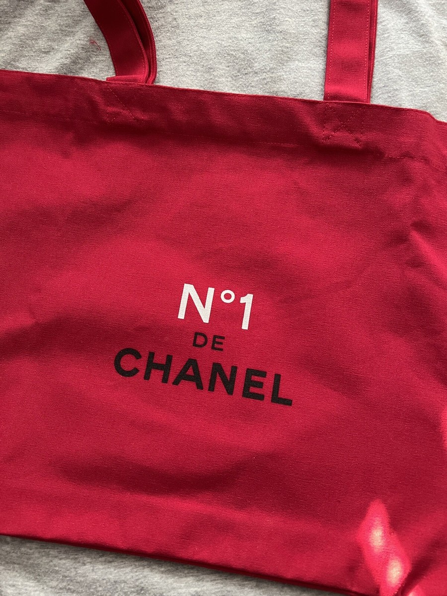 CHANEL BEAUTY No 1 Novelty Red Canvas Tote Bag NEW VIP GIFT RARE