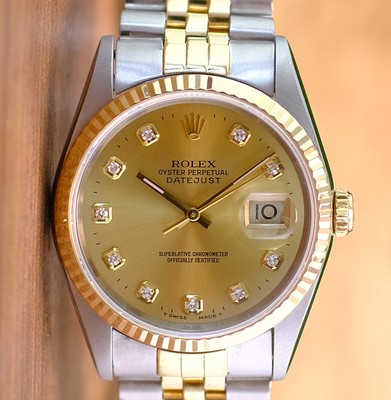 Rolex Mens Datejust Factory Champagne 