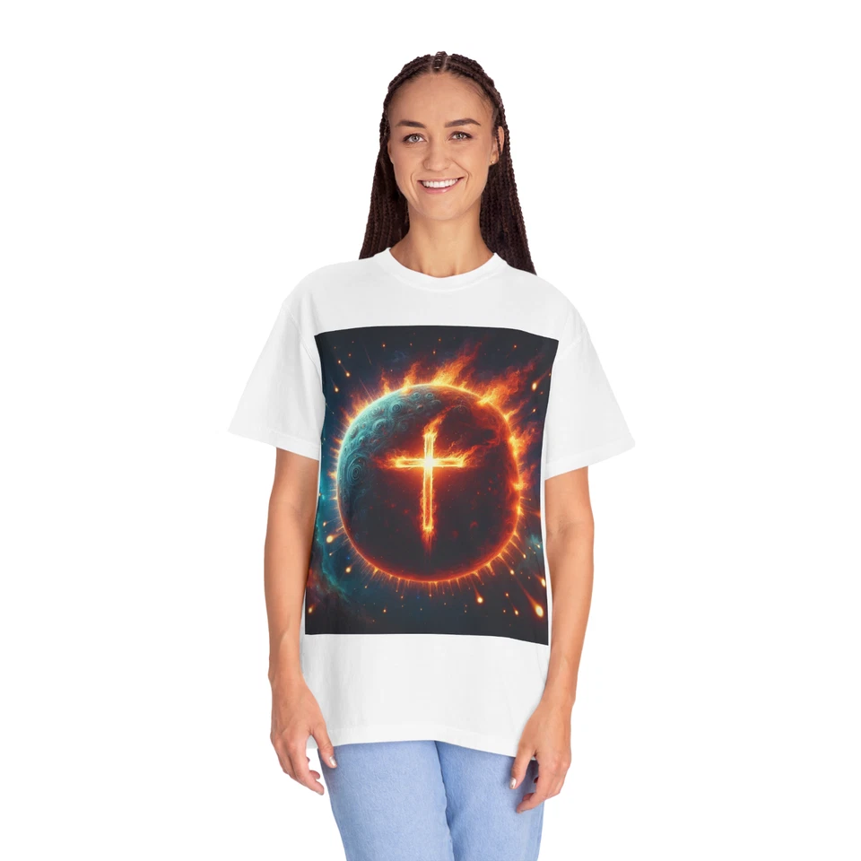 Camiseta Cruz Cósmica - Unisex Regalo Espiritual, Ropa Fe Foto 3 de 4