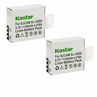 Kastar 2 x Replacement Battery for SJCAM SJ4000 Qumox BAT-412 & QUMOX SJ6000
