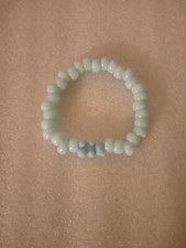 Handmade Pony Bead Bracelet -  Summer Blue  