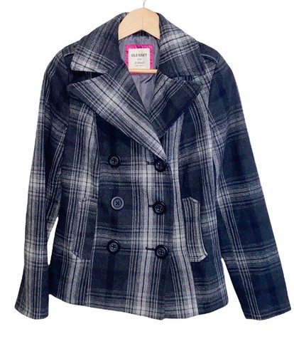 old navy womens plaid coat