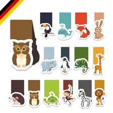 Magnetische Tier-Lesezeichen Kinder Set, 30 Stück, Kreativ, Zum Lesen Lernen