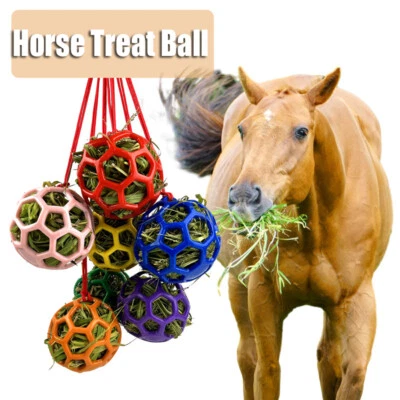 Horse Treat Ball Hay Feeder Ball Hanging Feeding Toy Relieve Stress Treat Ball