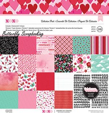 Love Valentine XOXO Collection Pack 12X12 Scrapbooking Kit American Craft New