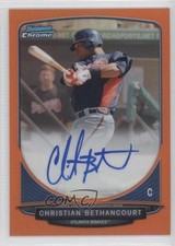 2013 Bowman Orange Refractor 14/25 Christian Bethancourt #BCP-CB Auto 8j4