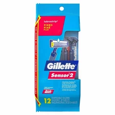 Sensor2 Disposable Razors Fixed Lubrastrip 12 Count By Gillette READ