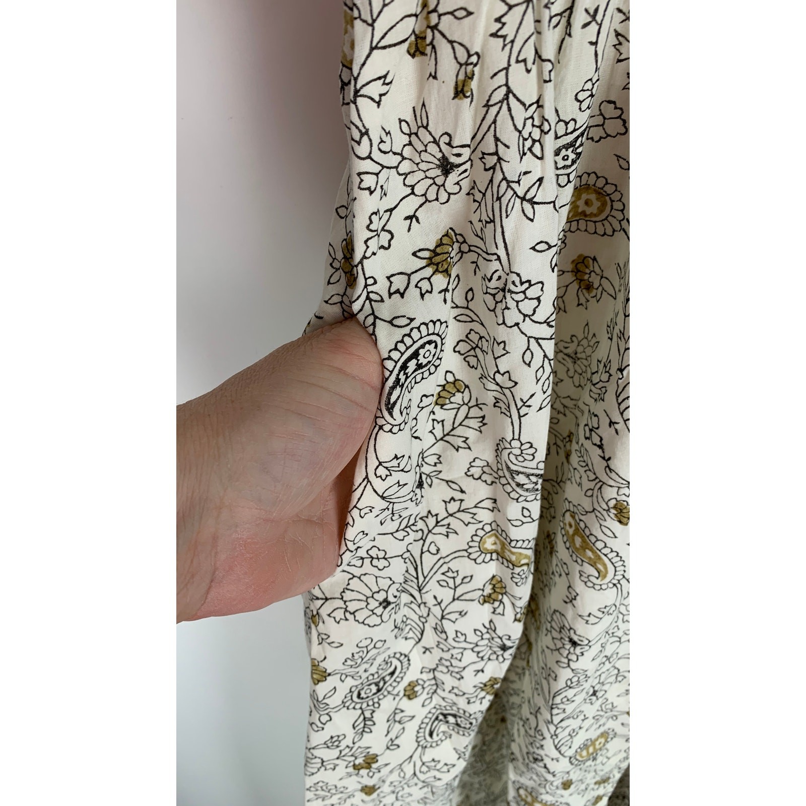 Cleobella Harmoni Paisley Ankle Maxi Dress White Multi Womens Medium New Boho image 9