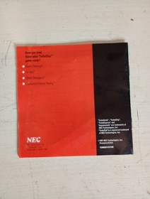 Impossamole TurboGrafx  manual only