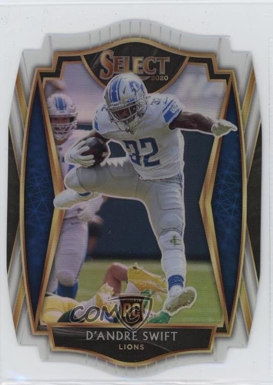 2020 Panini Select Premier Level White Prizm Die-Cut D'Andre Swift #151 14md