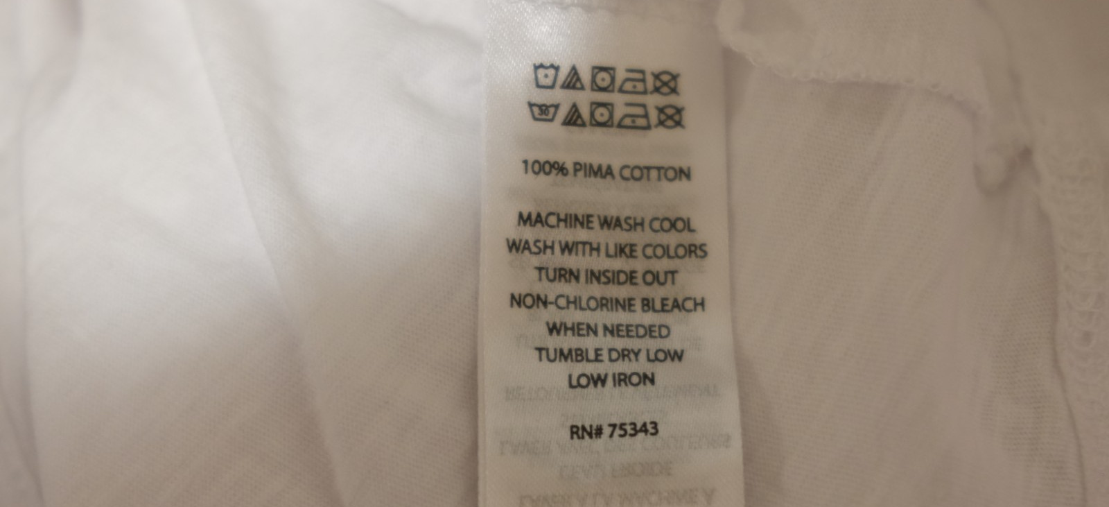 EUC Max Studio White V-Neck w/Pocket 100% Pima Cotton Tee Women's M #H96-84