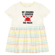 Inktastic My Grammy And Grandpa Love Me Infant Dress From Childs Girl Boy Shower