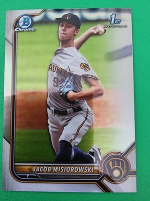 2022 Bowman chrome 1st rookie #BD-132 - Jacob Misiorowski Milwaukee Brewers rc