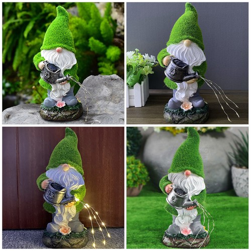 Rasenzwerg Dekoration Zwerglampe Zwergstatue Gartenzwerglampe Solarbetriebene - Bild 8 von 12