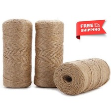 Jute Twine String Hemp Rope - 984 Feet 2mm 3ply Natural Burlap Cord Roll