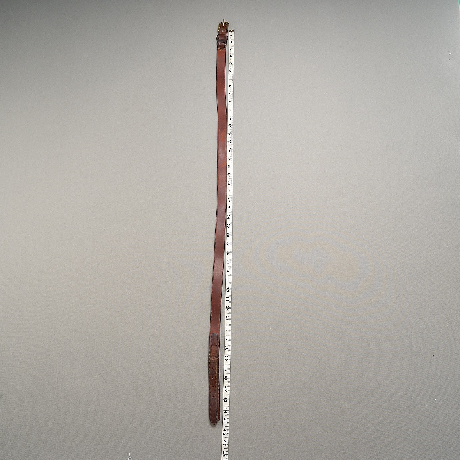 Vintage Lands End Brown Leather Ranger Belt Western Broken In Worn Fits 40 41