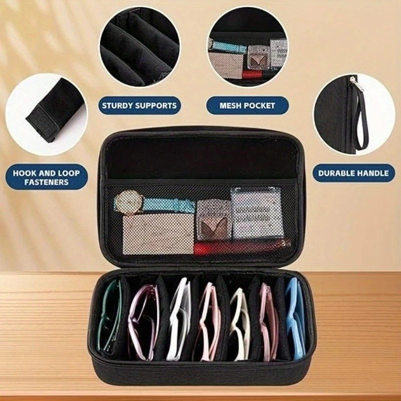 Spectacule Case 7 Grids Eyeglass Sunglasses Glasses Storage Case Display Shop Box Case ...