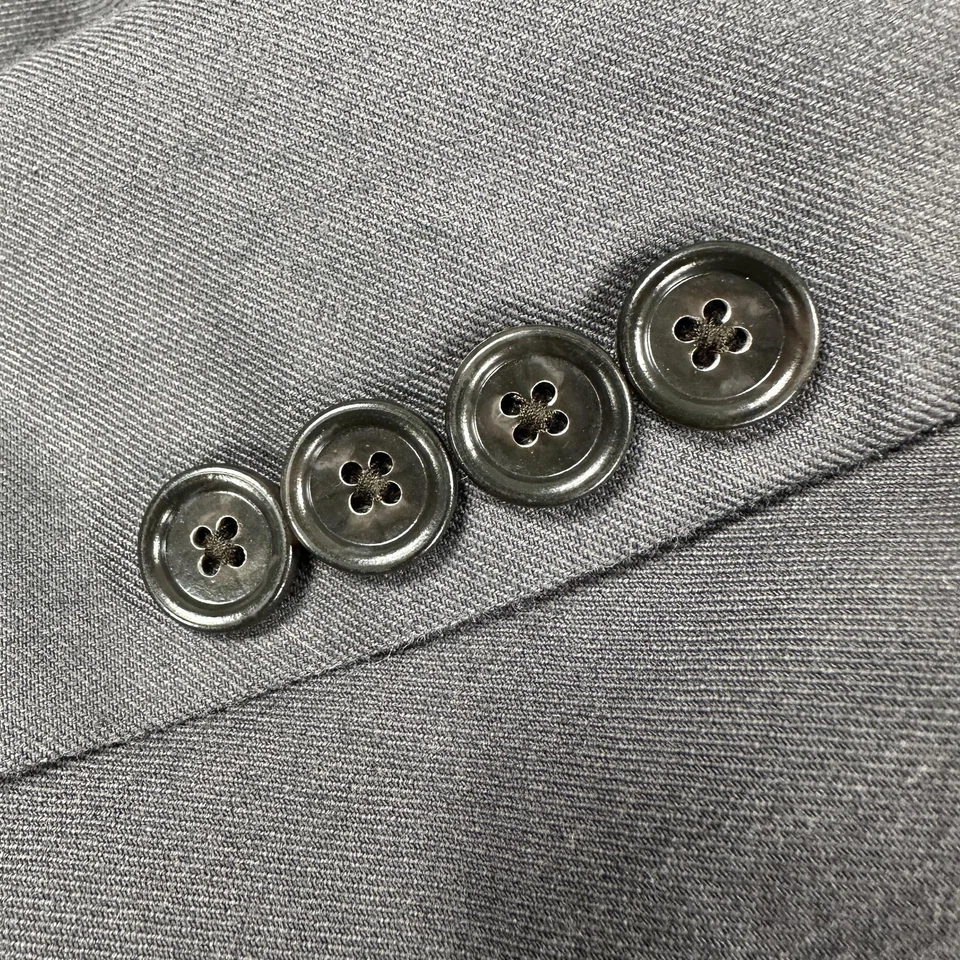 Blazer J.Crew Ludlow Para Hombres 42R Gris Lana Algodón Abrigo Deportivo Dos Botones Doble Ventilación Foto 4 de 4