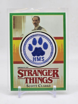 #ad Stranger Things Season 1 Scott Clarke Hawkins School Green Patch Card #36 50 $29.99