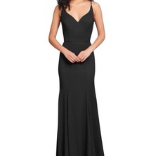 Hayley Paige Occasions Black Fit and Flare Bridesmaid / Formal Event - Size 10