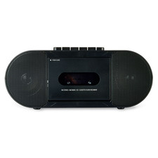Portable CD/Cassette Boombox with Bluetooth Wireless Technology, Black