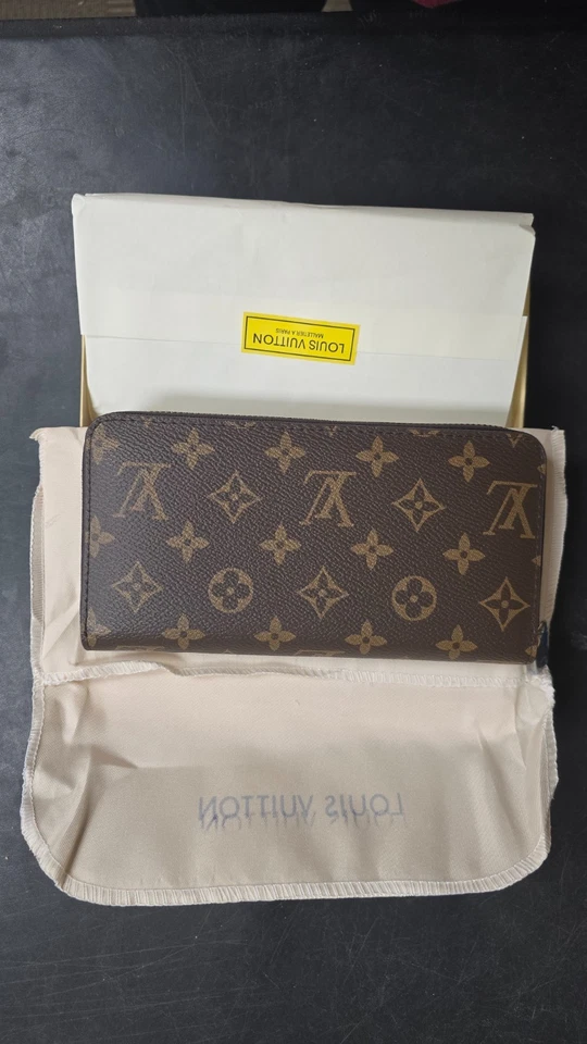 Cartera larga Louis Vuitton con monograma cremallera alrededor marrón Foto 2 de 4