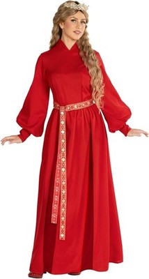 Women`s Buttercup Costume Red Princess Bride Peasant Dress Halloween  S - 3XL