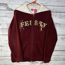 Vintage Disney Tigger Feisty Fleece Hoodie Full-Zip Jacket Women  s Large 12/14 