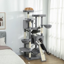 PawHut 69" Cat Tower with 2 Condos, Large Cat Tree for Multiple Cats