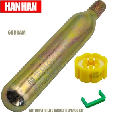 24g 33g 60Gram Co2 Cartridge Cylinder for Life Vest C02 PFD Rearming Kit, 1 sets
