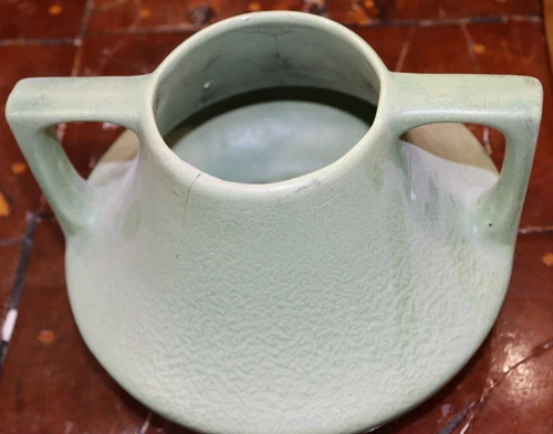 Vintage Circa 1920's Art Deco Haeger Geranium Leaf Glaze Planter