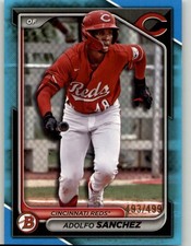 2024 Bowman Draft Adolfo Sanchez Sky Blue #BD-119 SN #/499 Cincinnati Reds