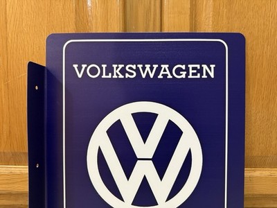 Volkswagen Service Flange Sign Parts Double Sided Vintage Style