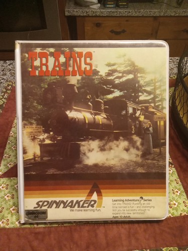 Trains By Spinnaker For Commodore 64 Atari,  Vintage Game 1983