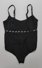Yitty Women's Black Shimmering Spotlight Shaping Demi Cup Thing Bodysuit Size 2X