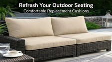 Rattan Garden Furniture Cushions Replacement 10cm Thick Seat Back Pad Outdoor UK