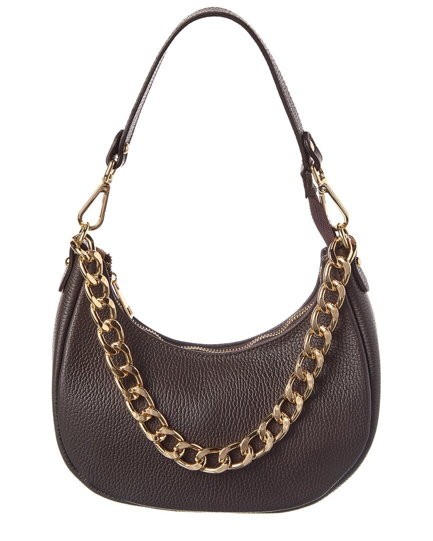 Persaman New York Rosalie Chain Strap Leather Shoulder Bag Womens Brown 19290₽