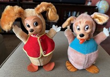 Pair Of Vintage 1950's Gund Disney Lady and the Tramp Plush 10  Toys Japan