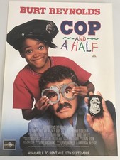 Cop and a half. Burt Reynolds. Original UK Video Shop Poster.