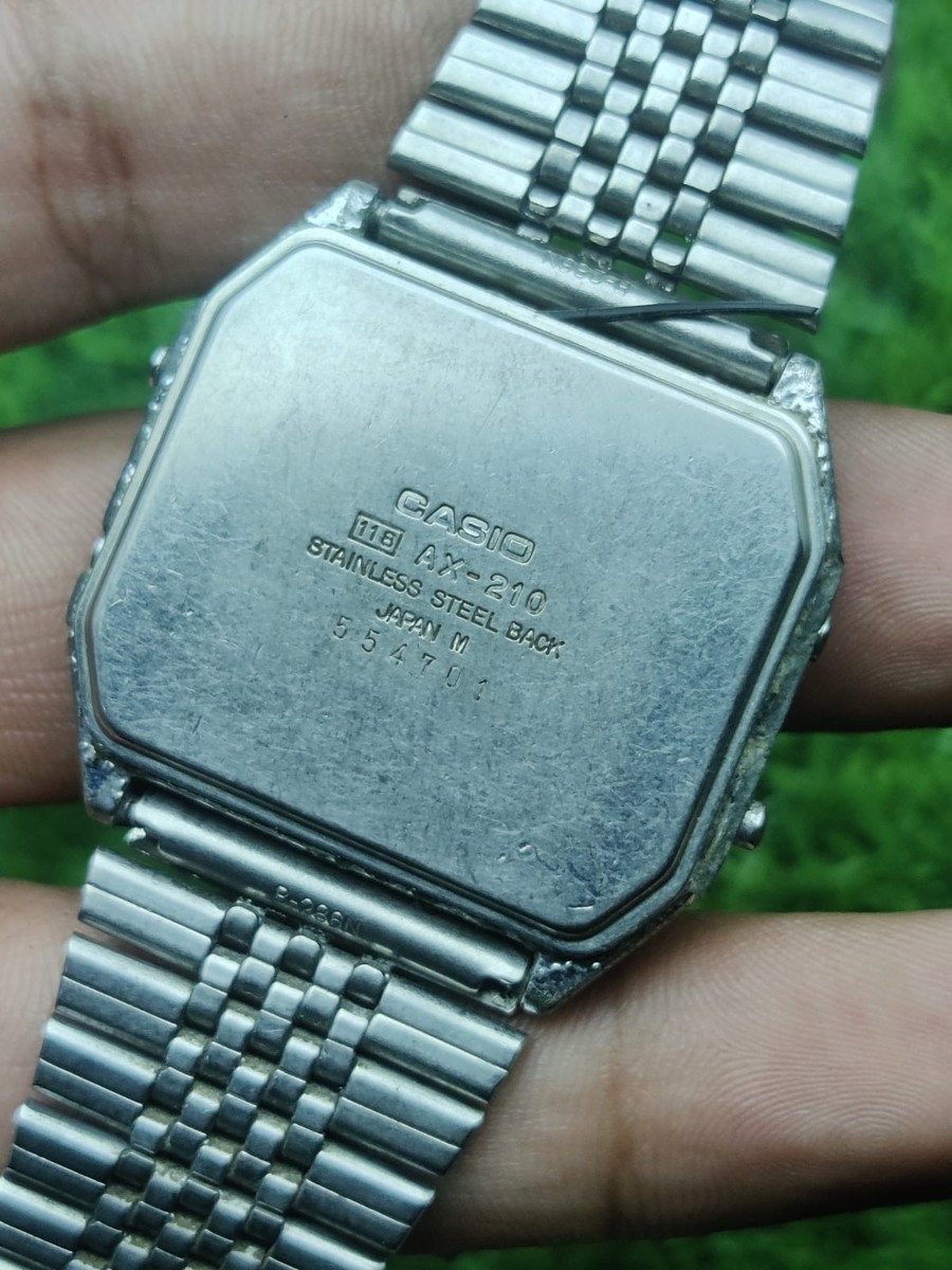 Vintage Casio AX-210 Melody Module 118 LCD Digital Alarm Watch For