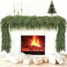 6FT Faux Cedar Garland, Real Touch Christmas Cypress Garland, Realistic Pine ...
