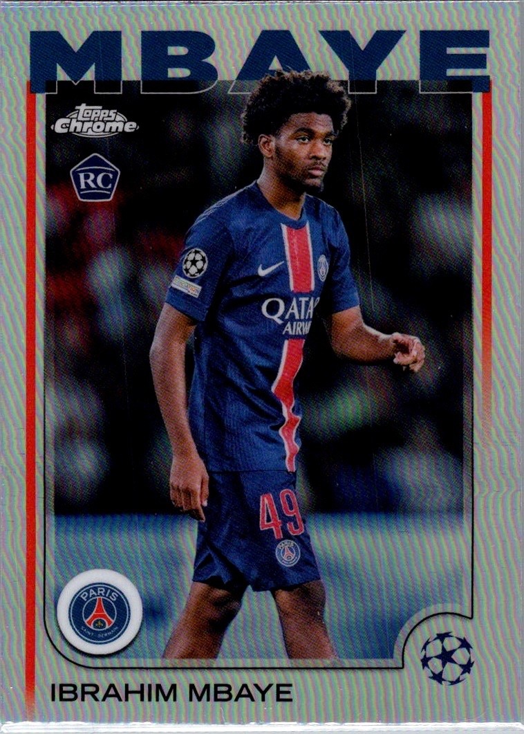 2024-25 Topps Chrome UEFA UCC Refractor #15 Ibrahim Mbaye (RC) PSG