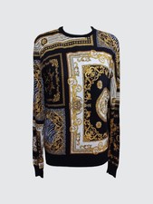 Versace Pullover Barock Seide Schwarz Gold Me...