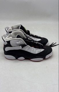 Nike Boys Air Jordan 6 Rings 323419 008 Black White Lace Up Sneaker Shoes Size 7